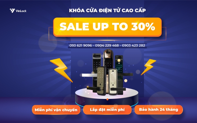 Showroom khóa cửa điện tử Vinlock