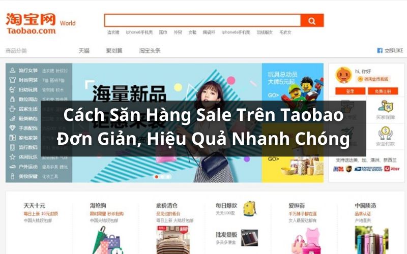 cách săn hàng sale trên taobao