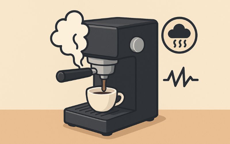 Vì sao máy pha cà phê bị xì hơi